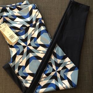 Blue & White workout leggings